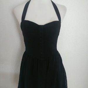 Black halter dress